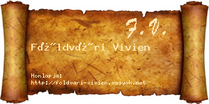 Földvári Vivien névjegykártya